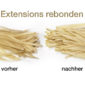 Extensoins rebonden vorher nachher blond