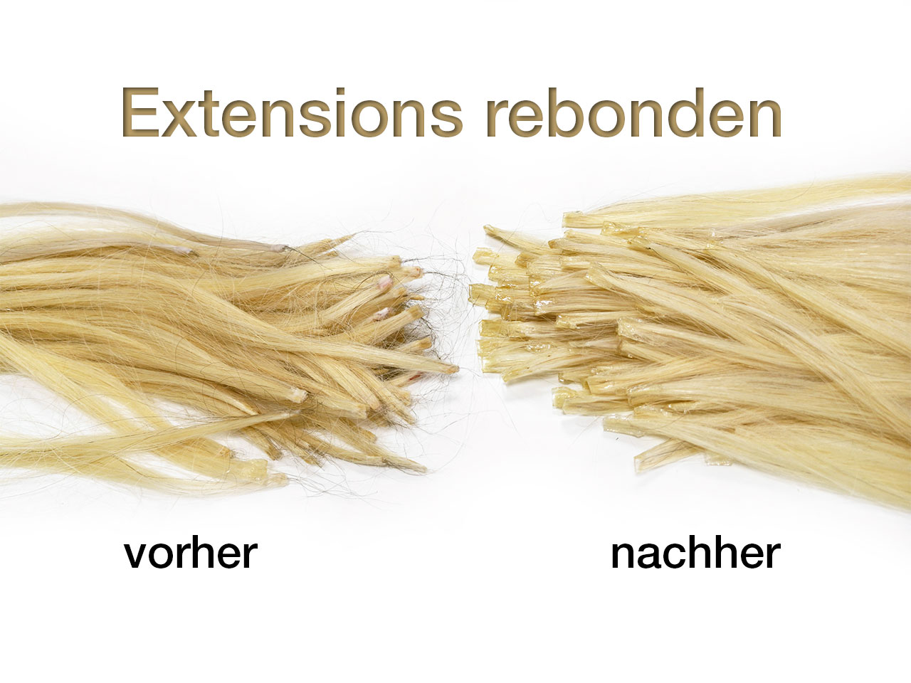 Extensoins rebonden vorher nachher blond