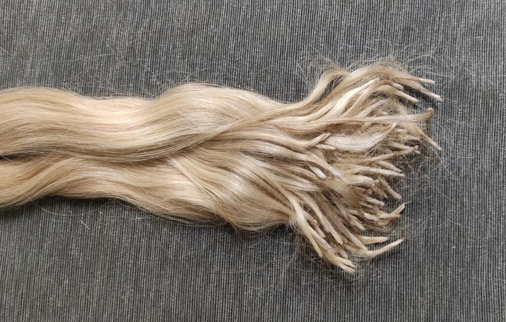 Removed hair extension strands